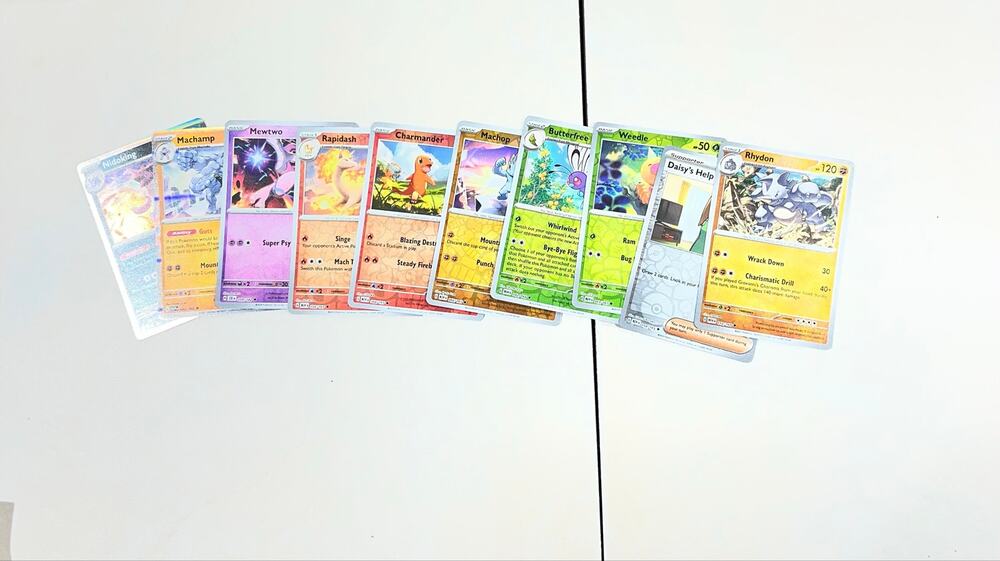 Pokemon Card Lot Holo & Reverse Holo Bundle 10 Cards Mixed Set TCG NM